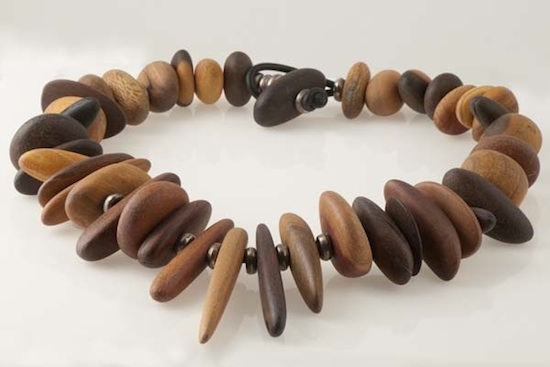 Asymmetrical Wood Necklace